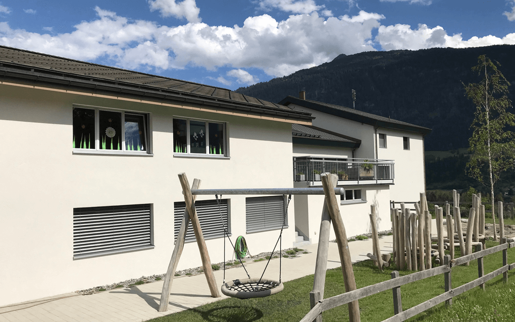 Standort des Kindergartens der Schulen Laax Falera Sagogn Schluein in Schluein (Graubünden)